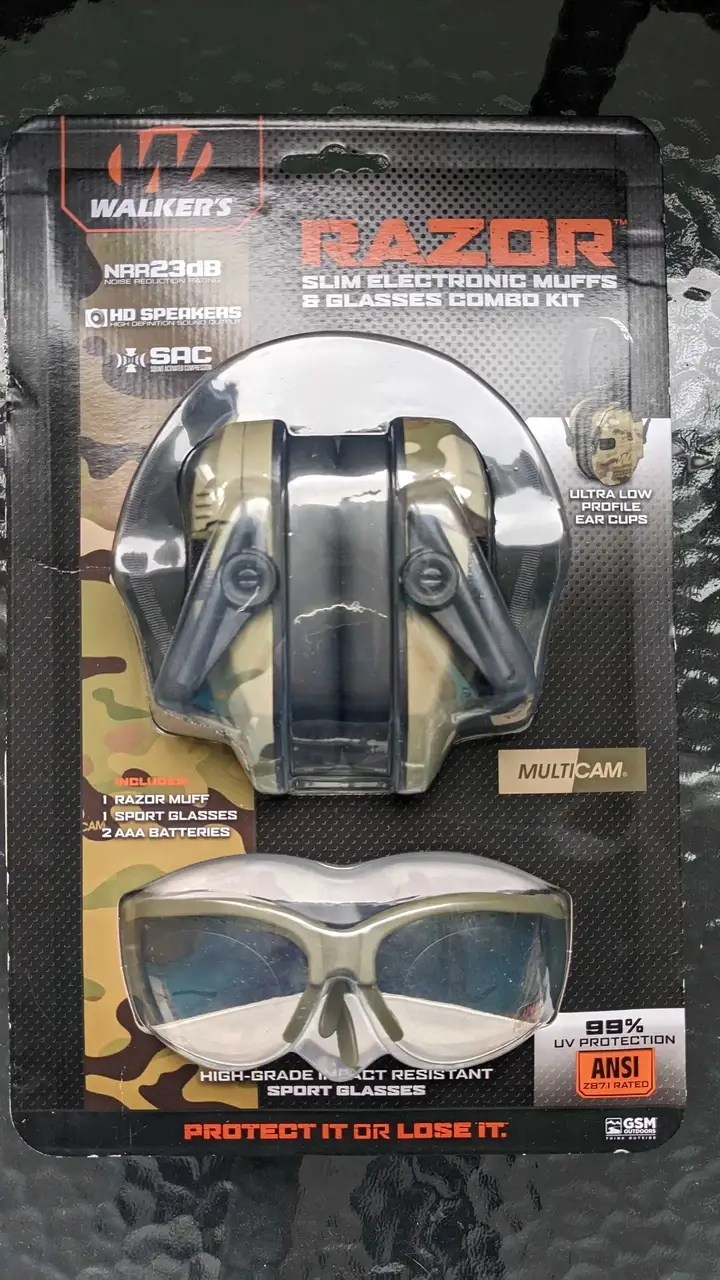 Комплект активних навушників walker's razor з балістичними окулярами Glasses Combo Kit оригінал USA - Зображення 2