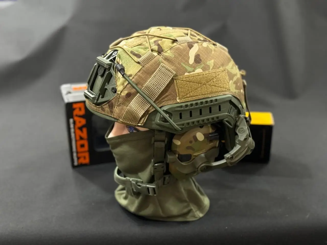 Комплект шолом кевларовий 3А FAST NIJ0106.01 IIIA 3A оригінал + активні навушники Walkers Razor